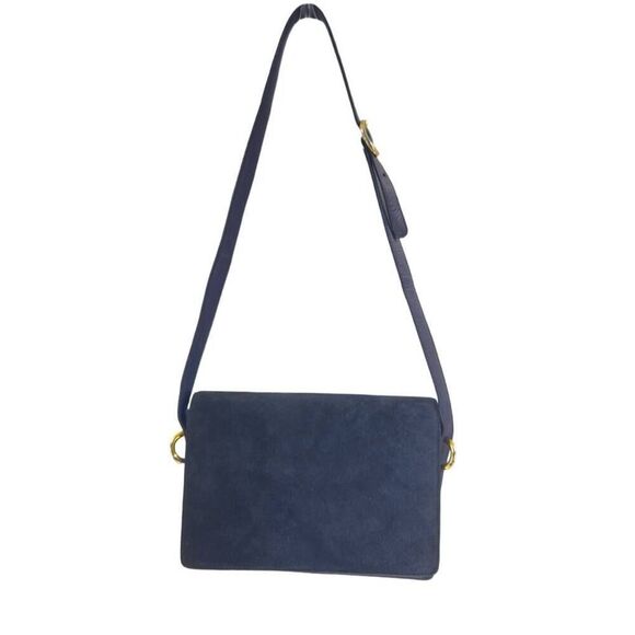 Rare Vintage Gucci Navy Blue GG Ring Torchon Shoulder Bag | Circa 1960s-1970s - Picture 2 of 9